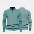 Zip Zopfstrick Woll-Pullover RL Zip Cable-Knit Wool Knit Sweater Vahler Grün S 