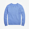 Zopfstrick-Pullover Aus Wolle-Kaschmir Vahler Blau S 